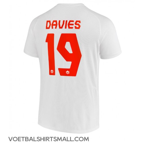 Canada Alphonso Davies #19 Voetbalkleding Uitshirt WK 2022 Korte Mouwen